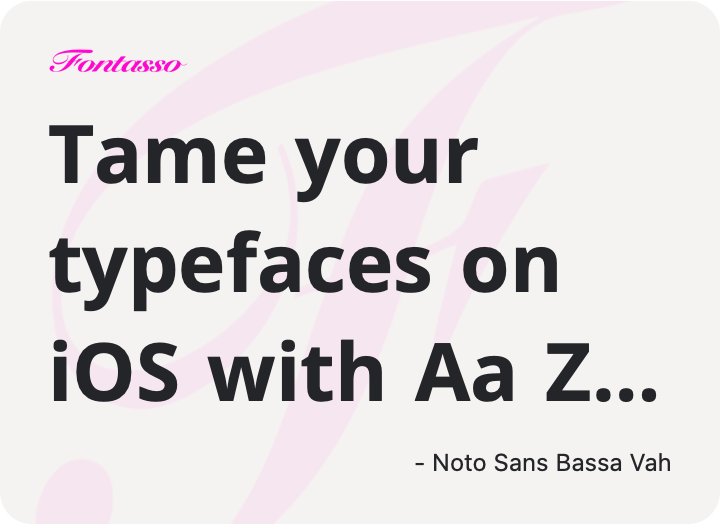 Noto Sans Bassa Vah specimen