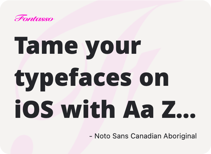 Noto Sans Canadian Aboriginal specimen