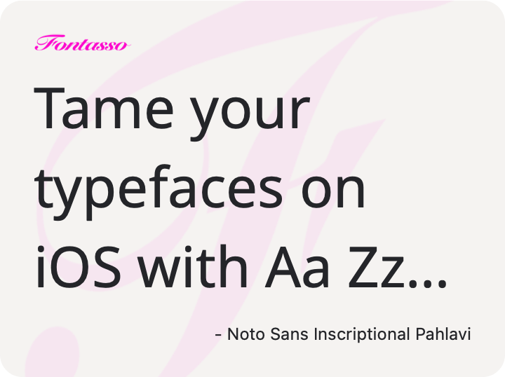 Noto Sans Inscriptional Pahlavi specimen