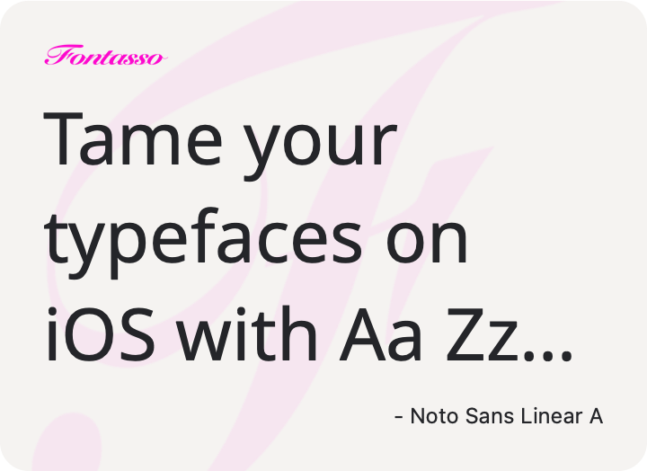 Noto Sans Linear A specimen