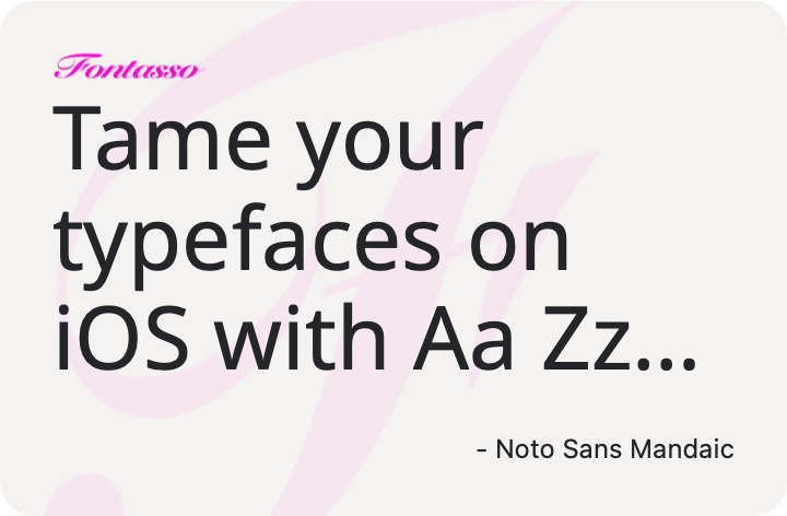Noto Sans Mandaic specimen
