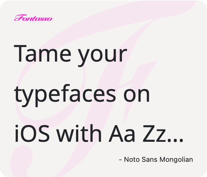 Noto Sans Mongolian specimen