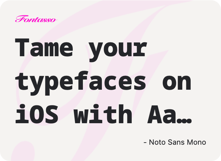 Noto Sans Mono specimen