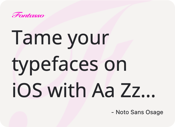 Noto Sans Osage specimen