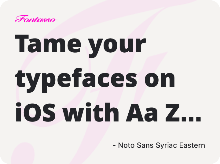 Noto Sans Syriac Eastern specimen