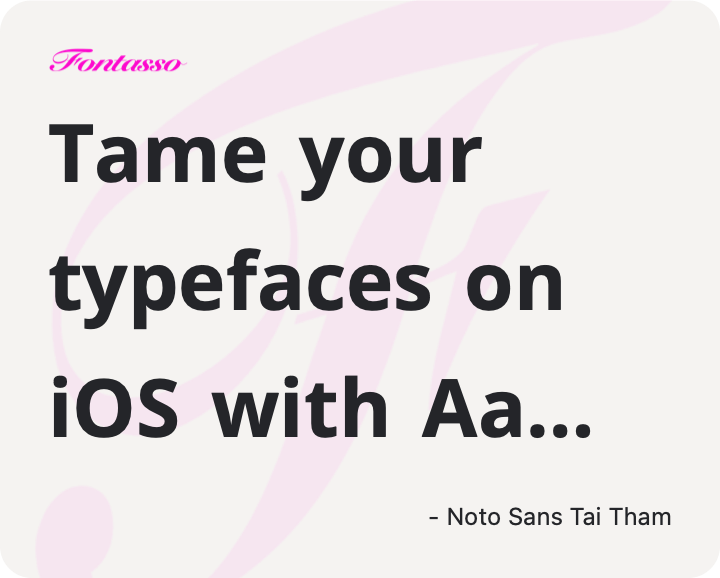 Noto Sans Tai Tham specimen