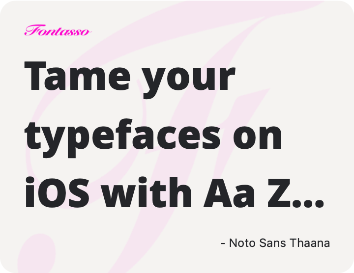 Noto Sans Thaana specimen