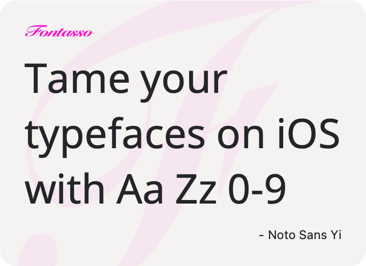 Noto Sans Yi specimen
