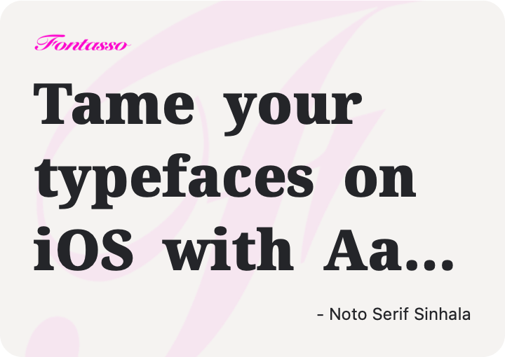 Noto Serif Sinhala specimen