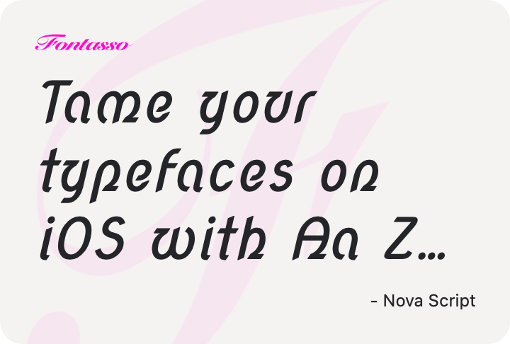 Nova Script specimen