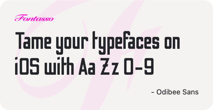 Odibee Sans specimen