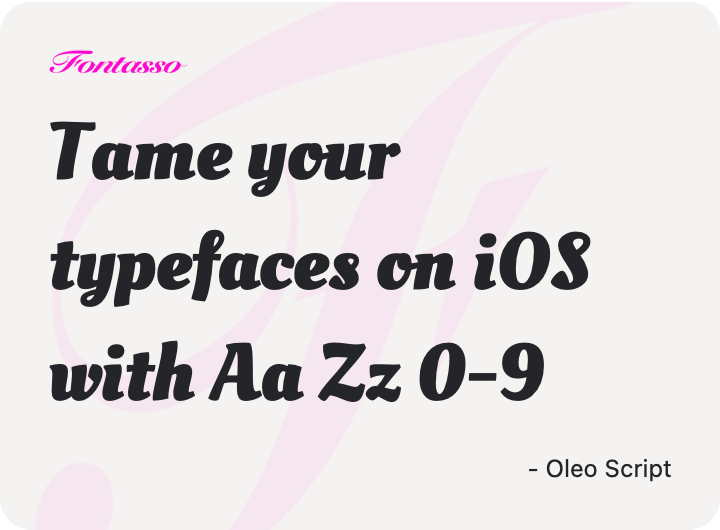 Oleo Script specimen