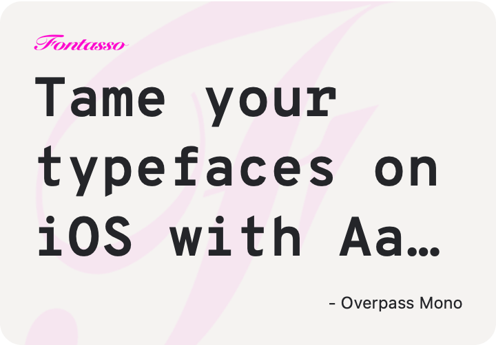 Overpass Mono specimen
