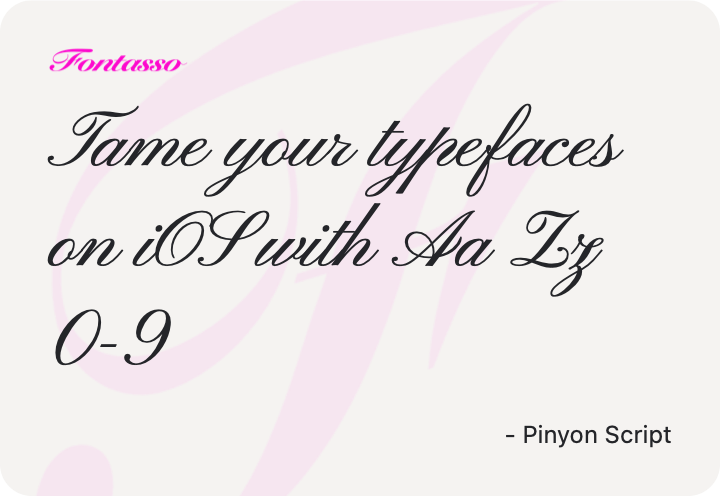 Pinyon Script specimen