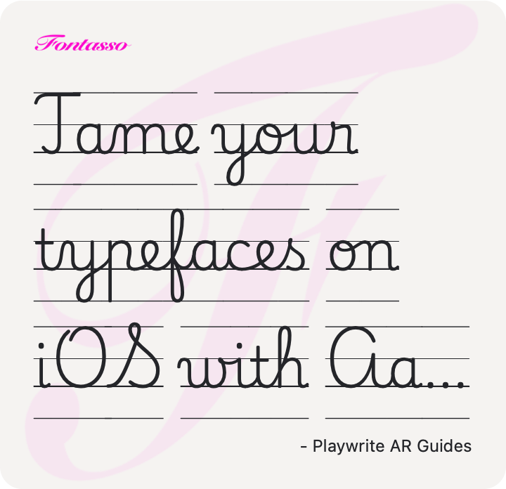Playwrite AR Guides specimen