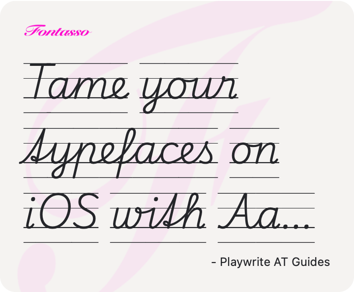 Playwrite AT Guides specimen