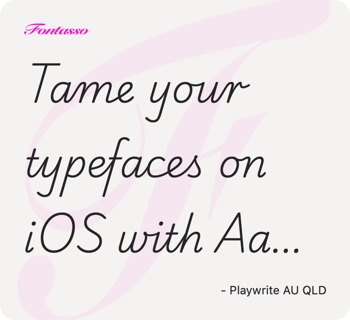 Playwrite AU QLD specimen