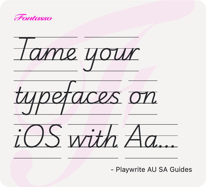 Playwrite AU SA Guides specimen