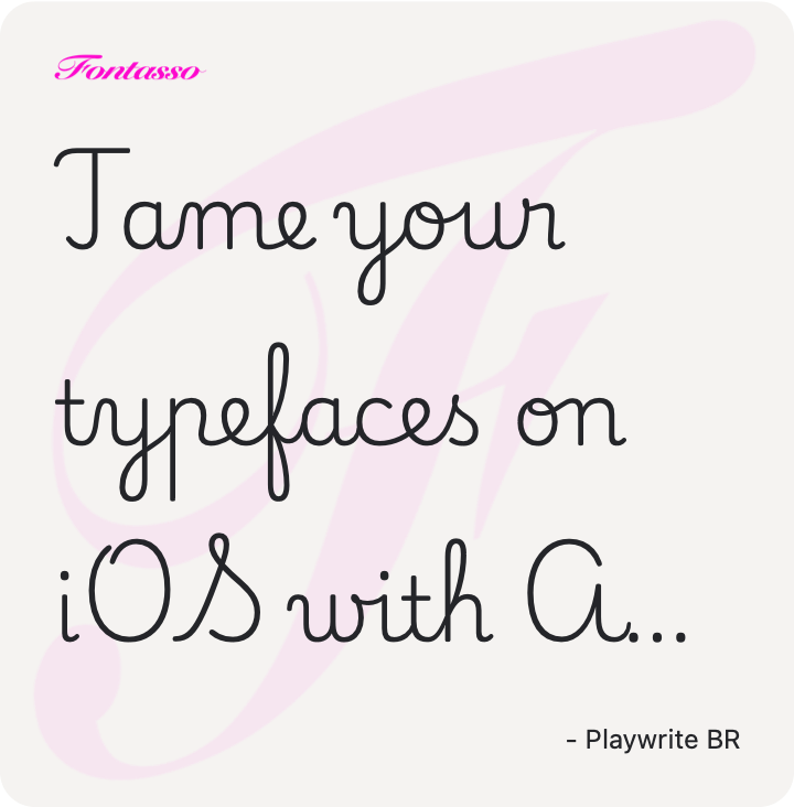Playwrite BR specimen