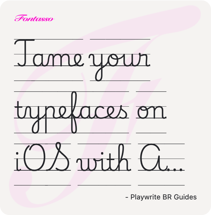 Playwrite BR Guides specimen