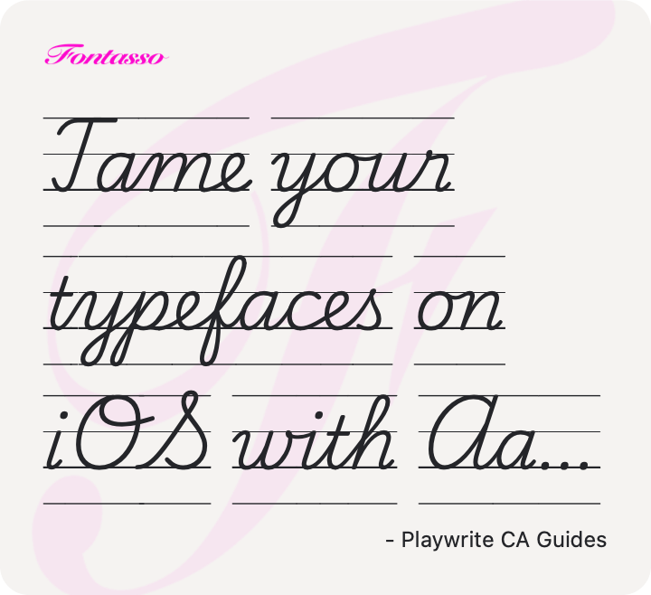 Playwrite CA Guides specimen