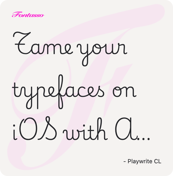 Playwrite CL specimen