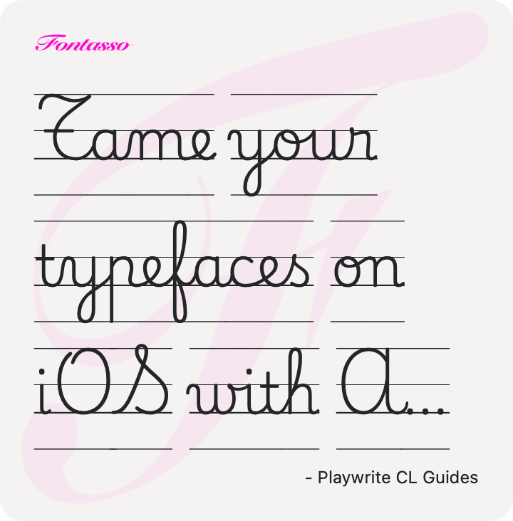 Playwrite CL Guides specimen