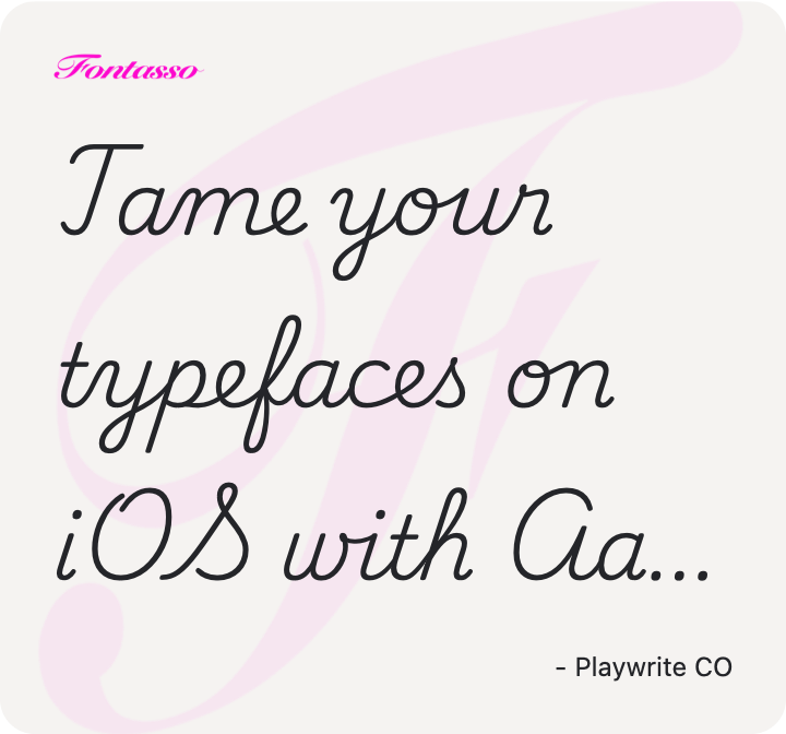 Playwrite CO specimen