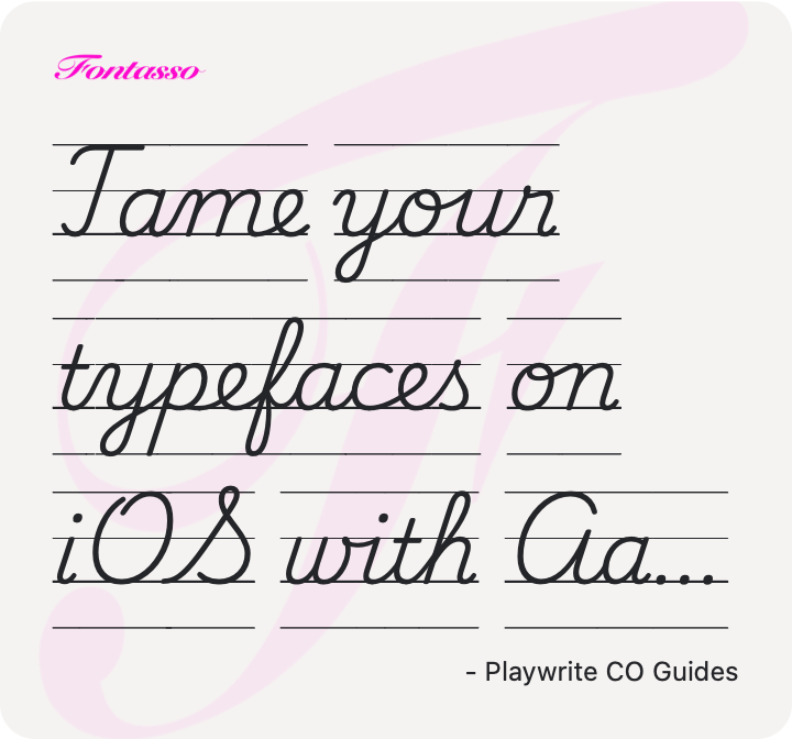 Playwrite CO Guides specimen