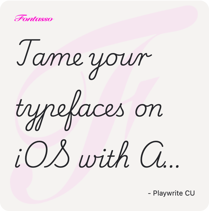 Playwrite CU specimen