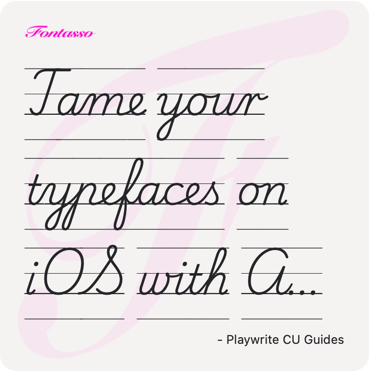 Playwrite CU Guides specimen