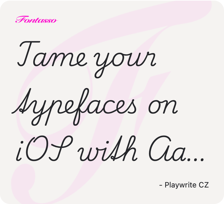 Playwrite CZ specimen