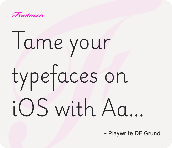 Playwrite DE Grund specimen