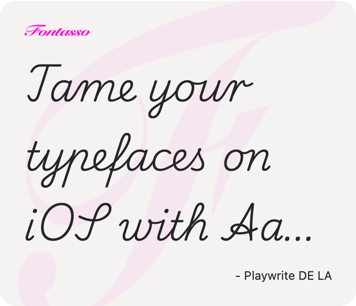 Playwrite DE LA specimen