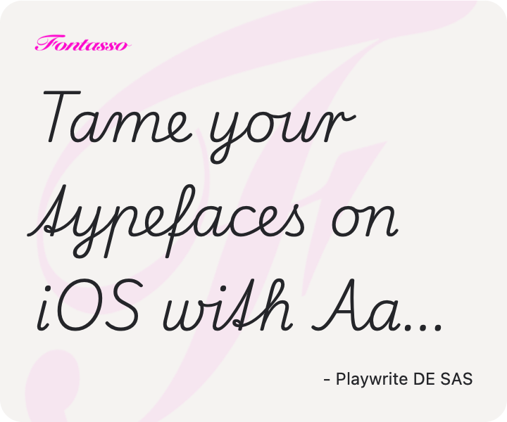 Playwrite DE SAS specimen