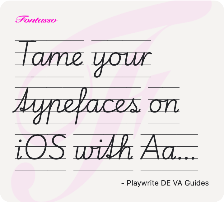 Playwrite DE VA Guides specimen