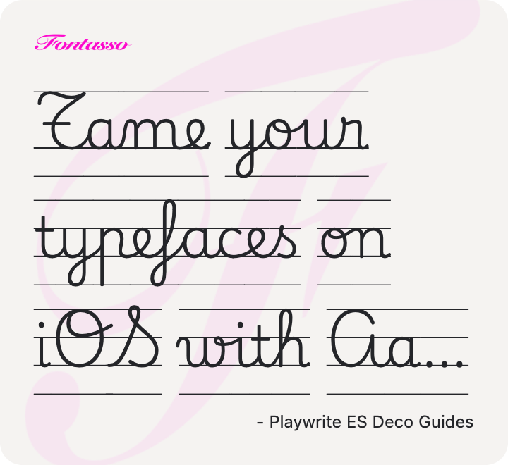Playwrite ES Deco Guides specimen