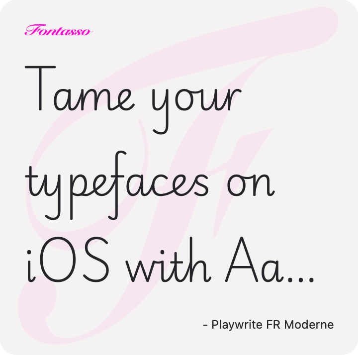 Playwrite FR Moderne specimen