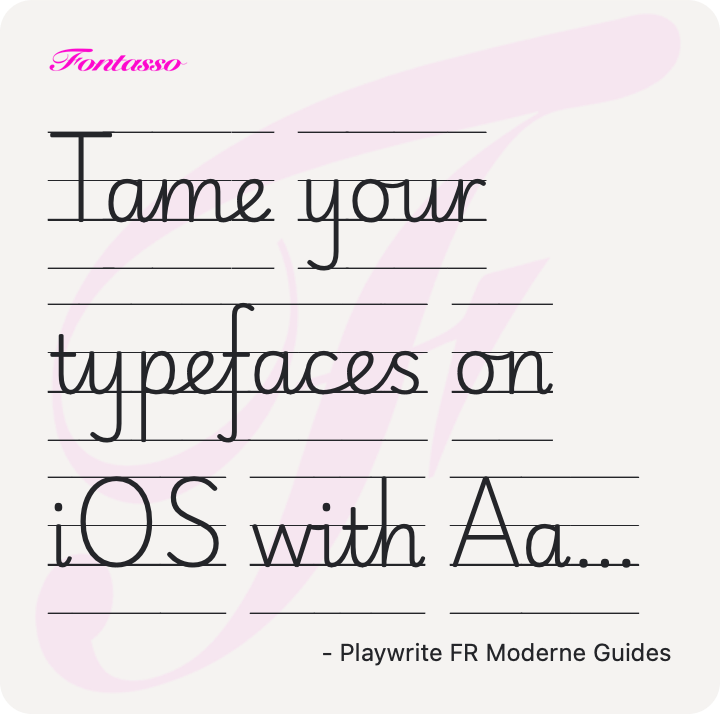Playwrite FR Moderne Guides specimen