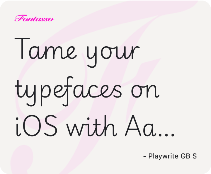 Playwrite GB S specimen