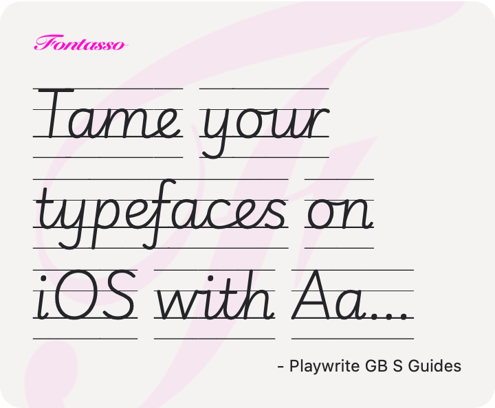 Playwrite GB S Guides specimen