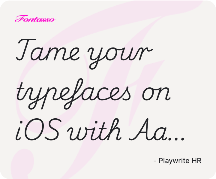 Playwrite HR specimen