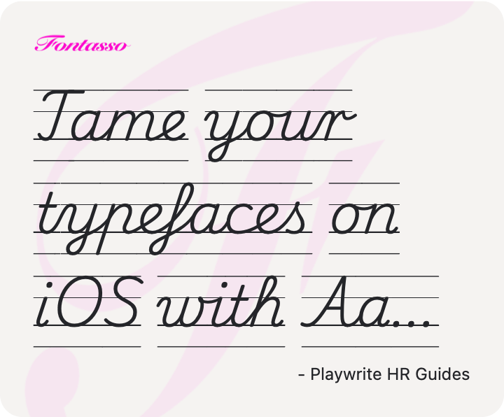 Playwrite HR Guides specimen
