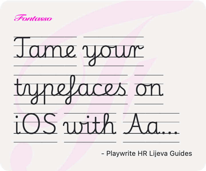 Playwrite HR Lijeva Guides specimen