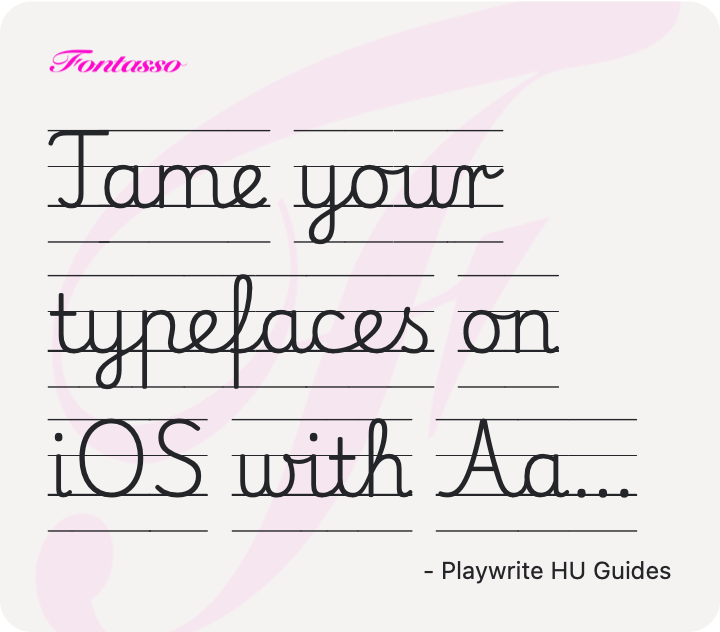 Playwrite HU Guides specimen