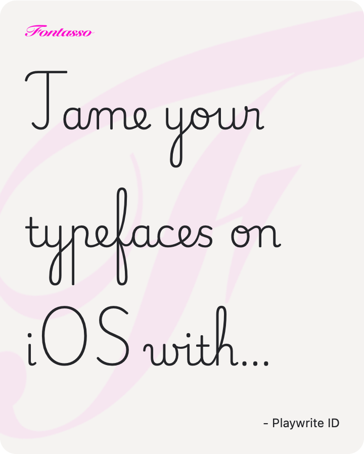 Playwrite ID specimen
