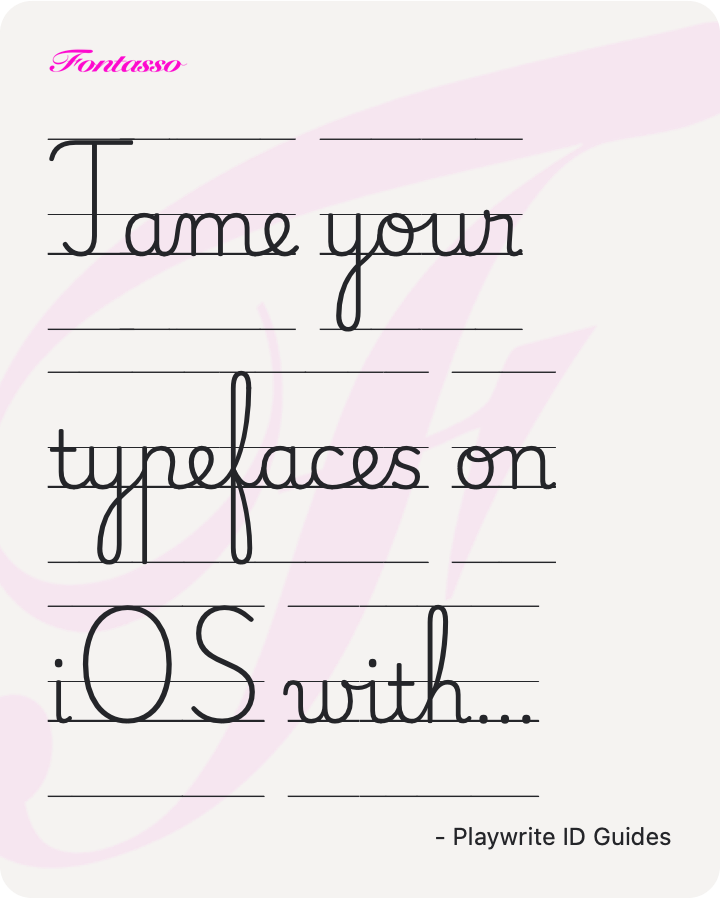 Playwrite ID Guides specimen