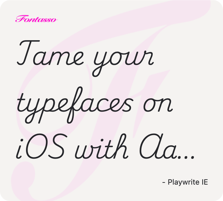 Playwrite IE specimen