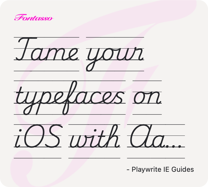 Playwrite IE Guides specimen