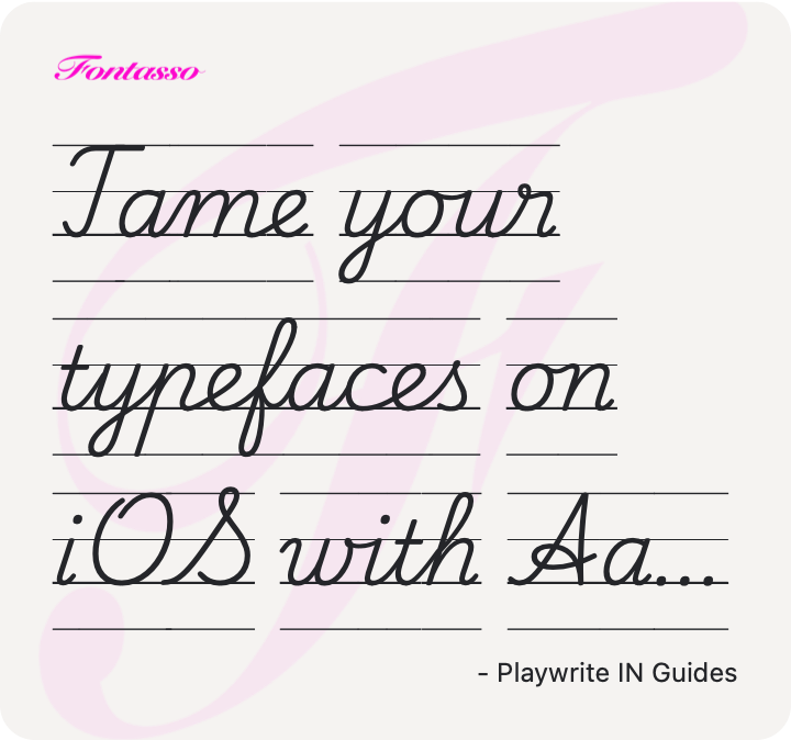 Playwrite IN Guides specimen